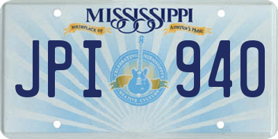 MS license plate JPI940