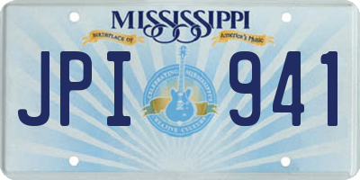 MS license plate JPI941