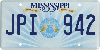 MS license plate JPI942