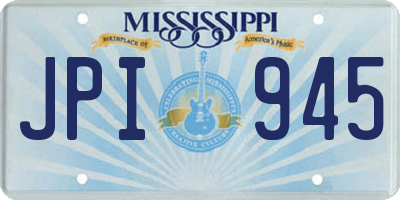 MS license plate JPI945