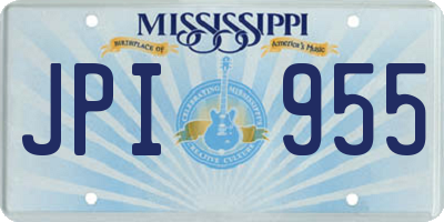 MS license plate JPI955