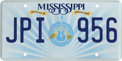 MS license plate JPI956