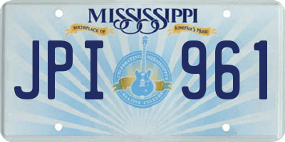 MS license plate JPI961