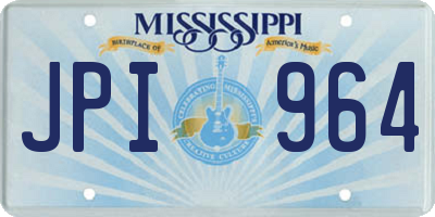 MS license plate JPI964