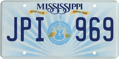 MS license plate JPI969