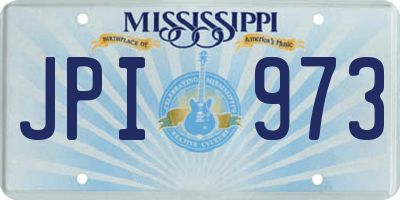 MS license plate JPI973