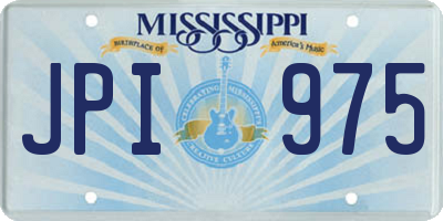 MS license plate JPI975