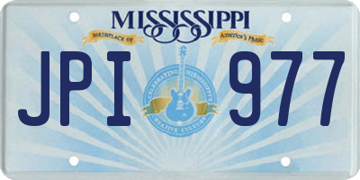 MS license plate JPI977
