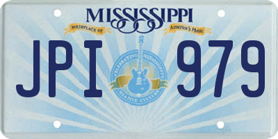 MS license plate JPI979