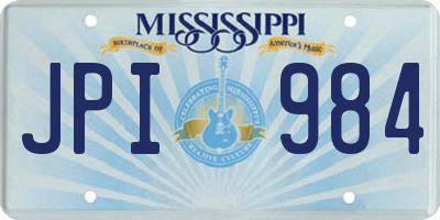 MS license plate JPI984