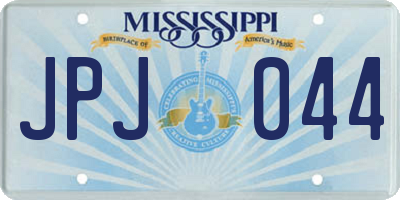 MS license plate JPJ044