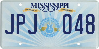 MS license plate JPJ048