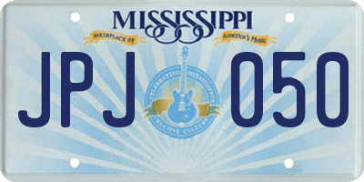 MS license plate JPJ050