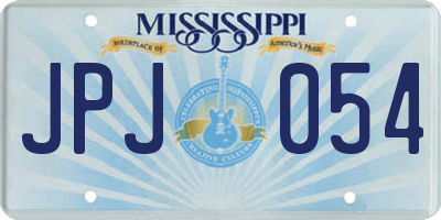 MS license plate JPJ054