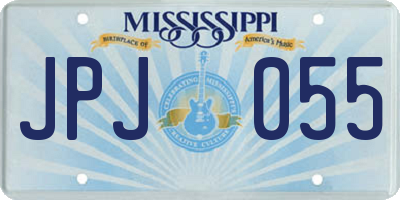 MS license plate JPJ055
