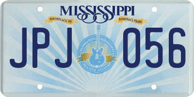 MS license plate JPJ056