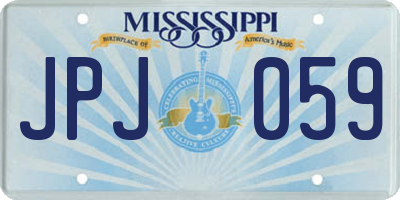 MS license plate JPJ059