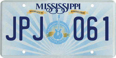 MS license plate JPJ061