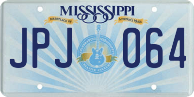 MS license plate JPJ064