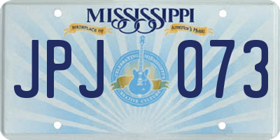 MS license plate JPJ073