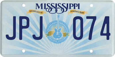 MS license plate JPJ074