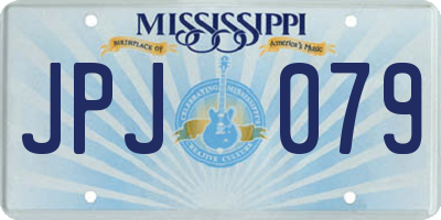 MS license plate JPJ079