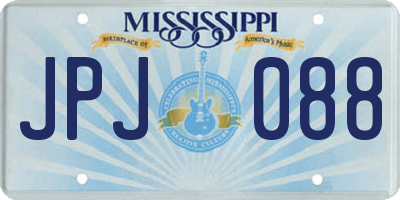 MS license plate JPJ088