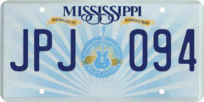 MS license plate JPJ094