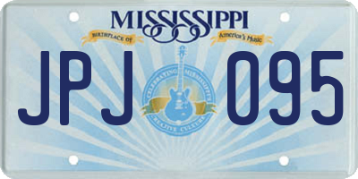 MS license plate JPJ095