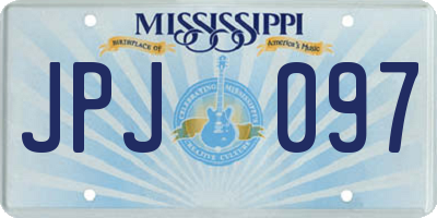 MS license plate JPJ097