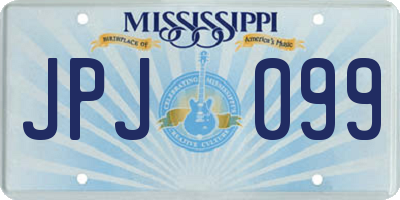 MS license plate JPJ099