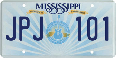 MS license plate JPJ101
