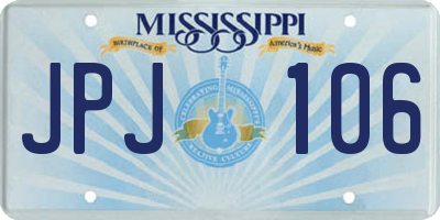 MS license plate JPJ106