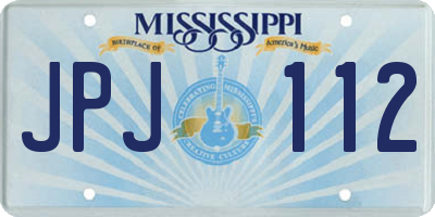 MS license plate JPJ112