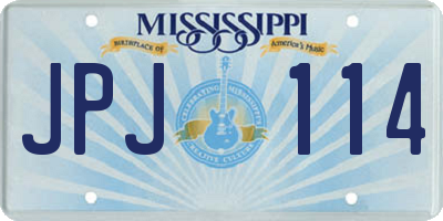 MS license plate JPJ114