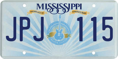 MS license plate JPJ115