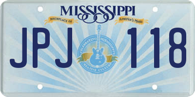 MS license plate JPJ118