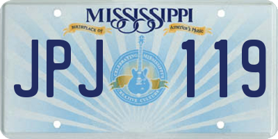 MS license plate JPJ119