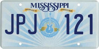 MS license plate JPJ121