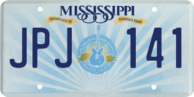MS license plate JPJ141
