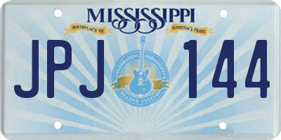 MS license plate JPJ144