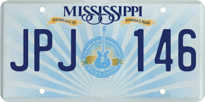 MS license plate JPJ146