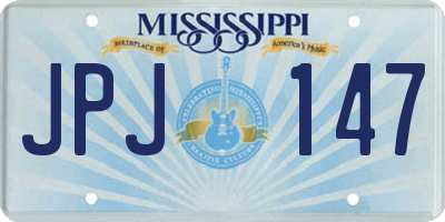 MS license plate JPJ147