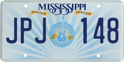 MS license plate JPJ148