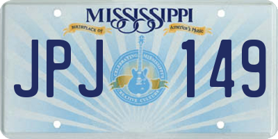 MS license plate JPJ149