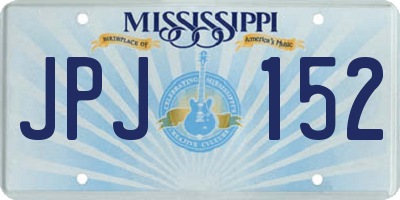 MS license plate JPJ152