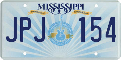 MS license plate JPJ154