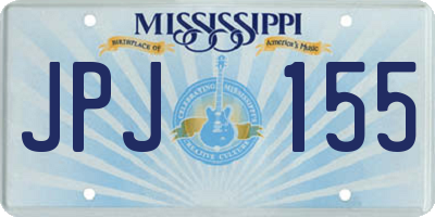 MS license plate JPJ155