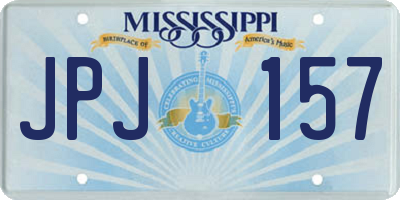 MS license plate JPJ157