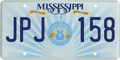 MS license plate JPJ158